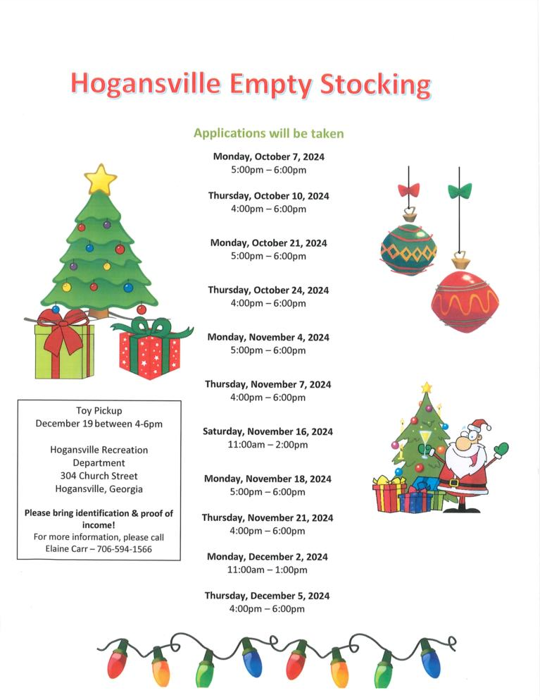 Hogansville Empty Stocking